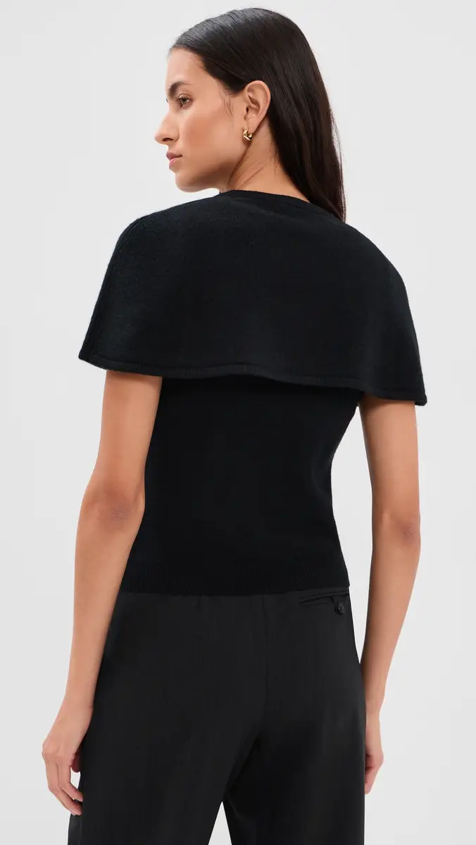 Simkhai Yuki Short Sleeve Cashmere Cape Top | Thumbnail 4 Simkhai Yuki Short Sleeve Cashmere Cape Top | Thumbnail 4