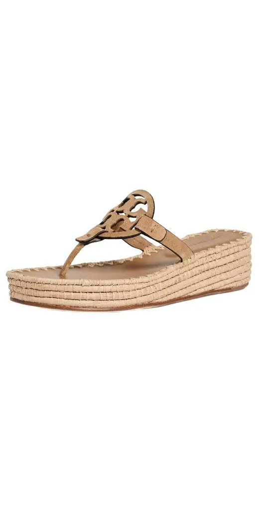 Miller Raffia Wedge Sandals 25mm Miller Raffia Wedge Sandals 25mm