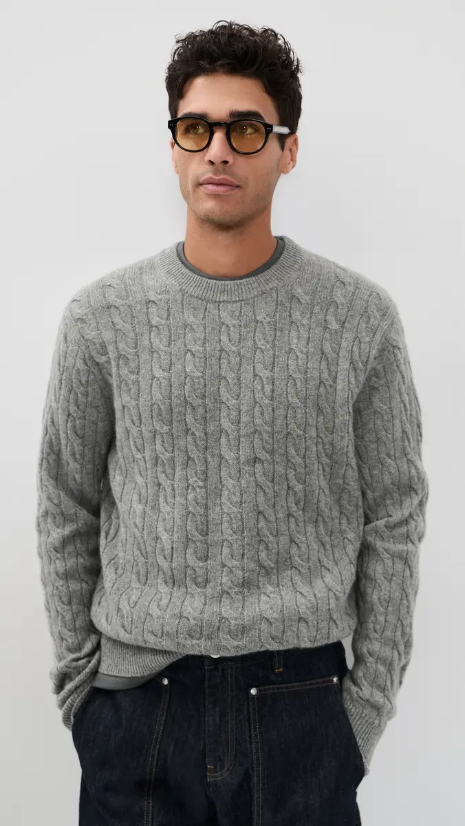Alex Mill Jordan Cable Cashmere Sweater | Thumbnail 2 Alex Mill Jordan Cable Cashmere Sweater | Thumbnail 2