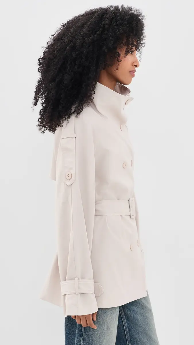 LIONESS Blanc Cropped Trench Coat | Thumbnail 4 LIONESS Blanc Cropped Trench Coat | Thumbnail 4