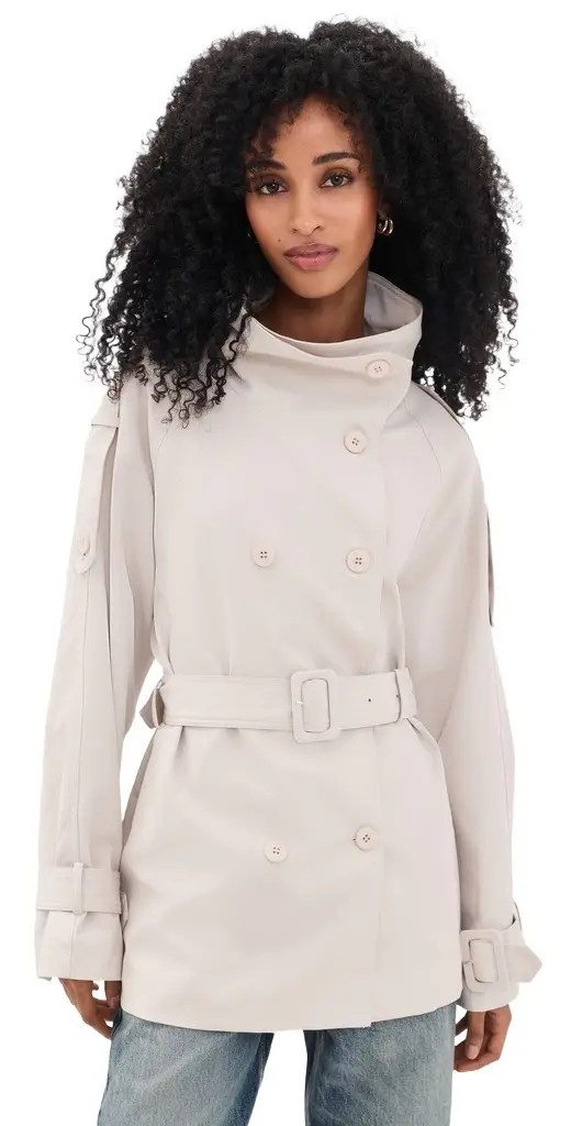 Blanc Cropped Trench Coat Blanc Cropped Trench Coat