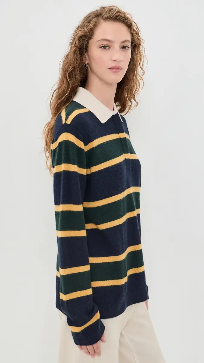 White + Warren Cashmere Rugby Polo Pullover | Thumbnail 4 White + Warren Cashmere Rugby Polo Pullover | Thumbnail 4