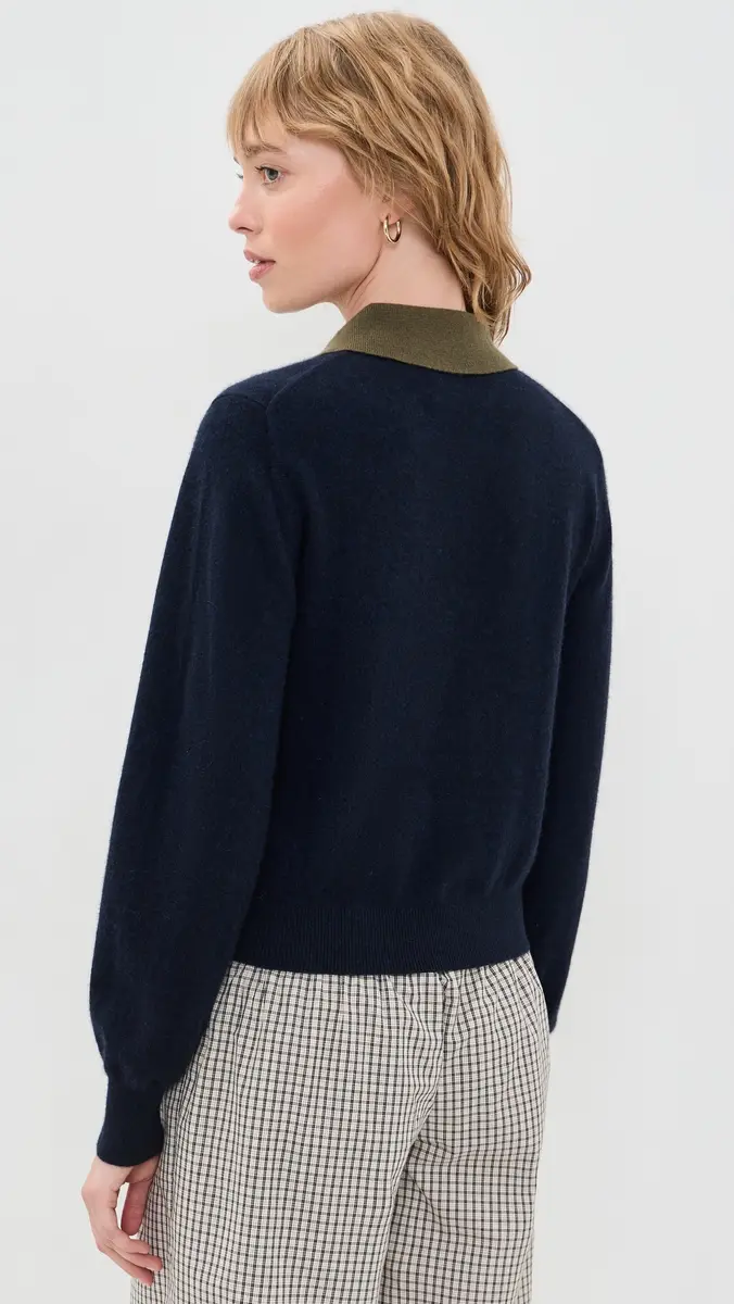 White + Warren Cashmere Contrast Collar Sweater | Thumbnail 3