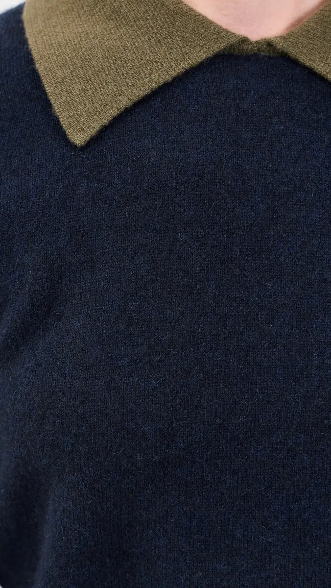 White + Warren Cashmere Contrast Collar Sweater | Thumbnail 6
