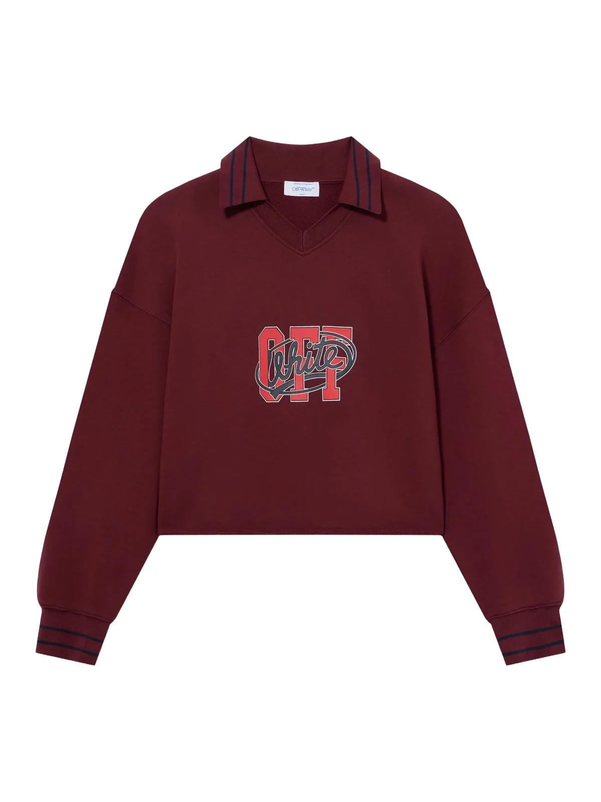 Off College Crop Polo Crewneck