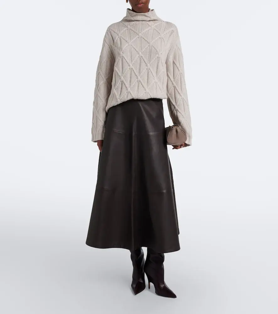Altuzarra Varda leather midi skirt | Thumbnail 6 Altuzarra Varda leather midi skirt | Thumbnail 6