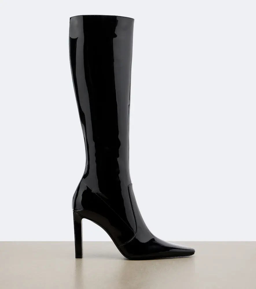 Saint Laurent Francoise patent leather knee-high boots | Thumbnail 2