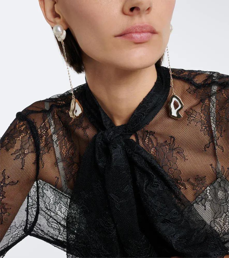 Erdem Embellished drop earrings | Thumbnail 5 Erdem Embellished drop earrings | Thumbnail 5