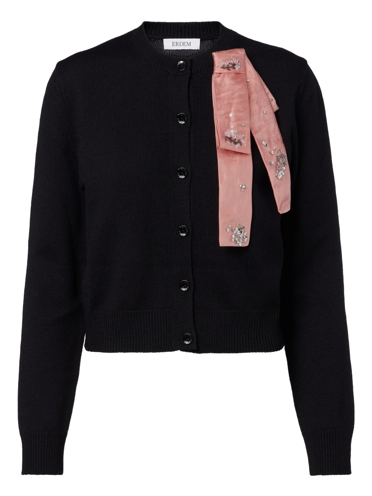 Embellished wool cardigan