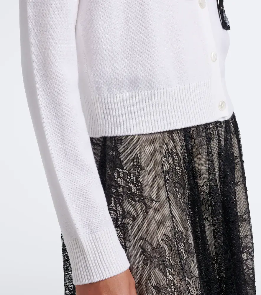 Erdem Embellished wool cardigan | Thumbnail 3 Erdem Embellished wool cardigan | Thumbnail 3