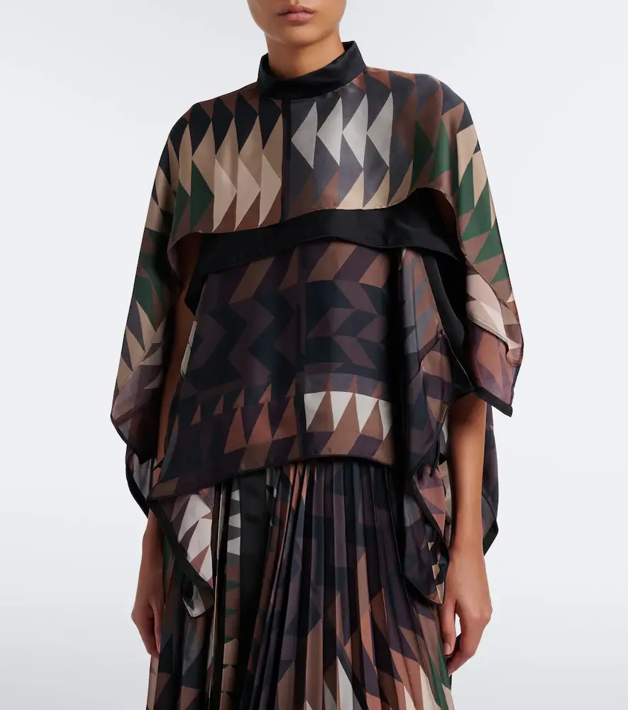Sacai Printed satin top | Thumbnail 5