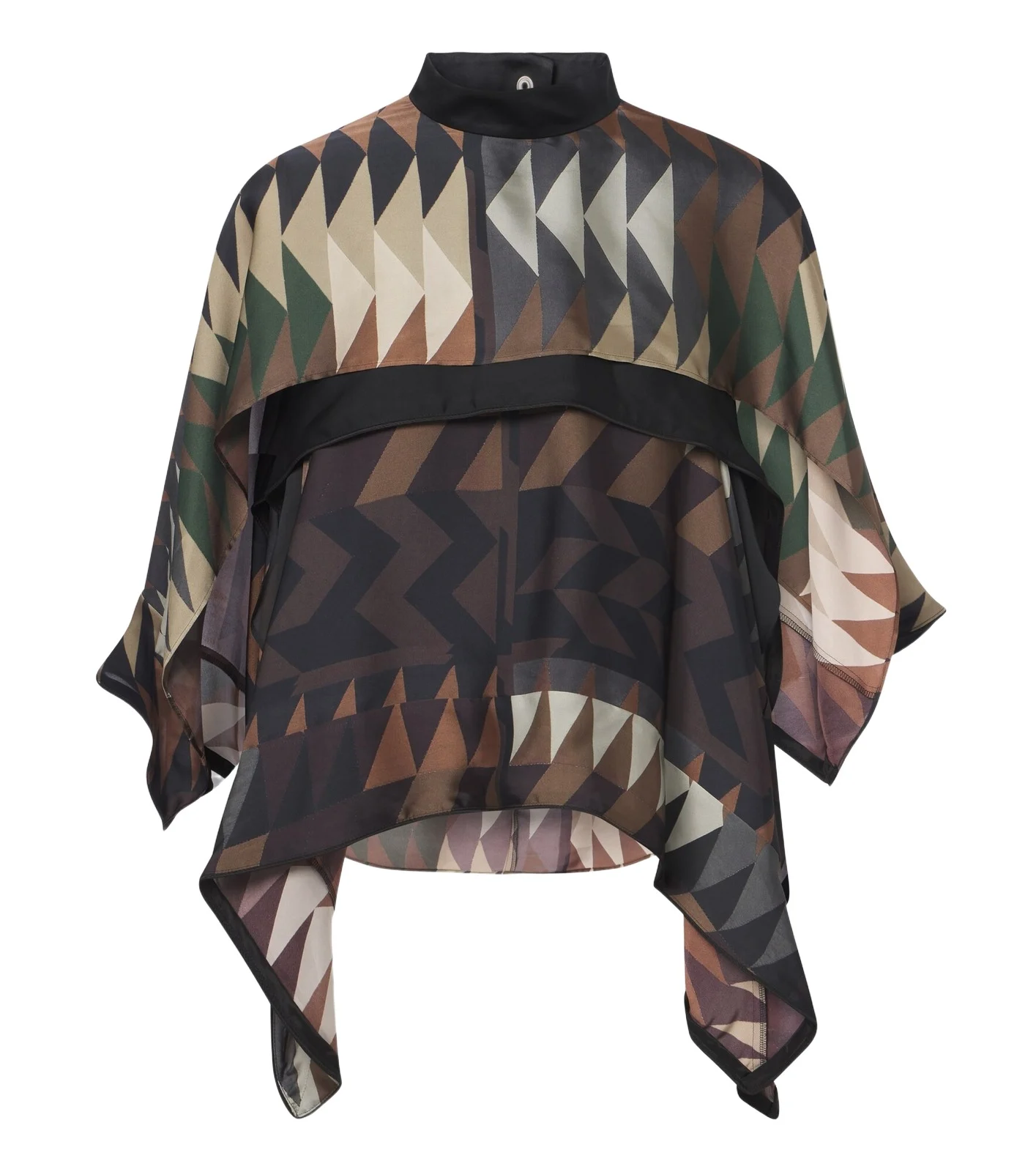 Sacai Printed satin top