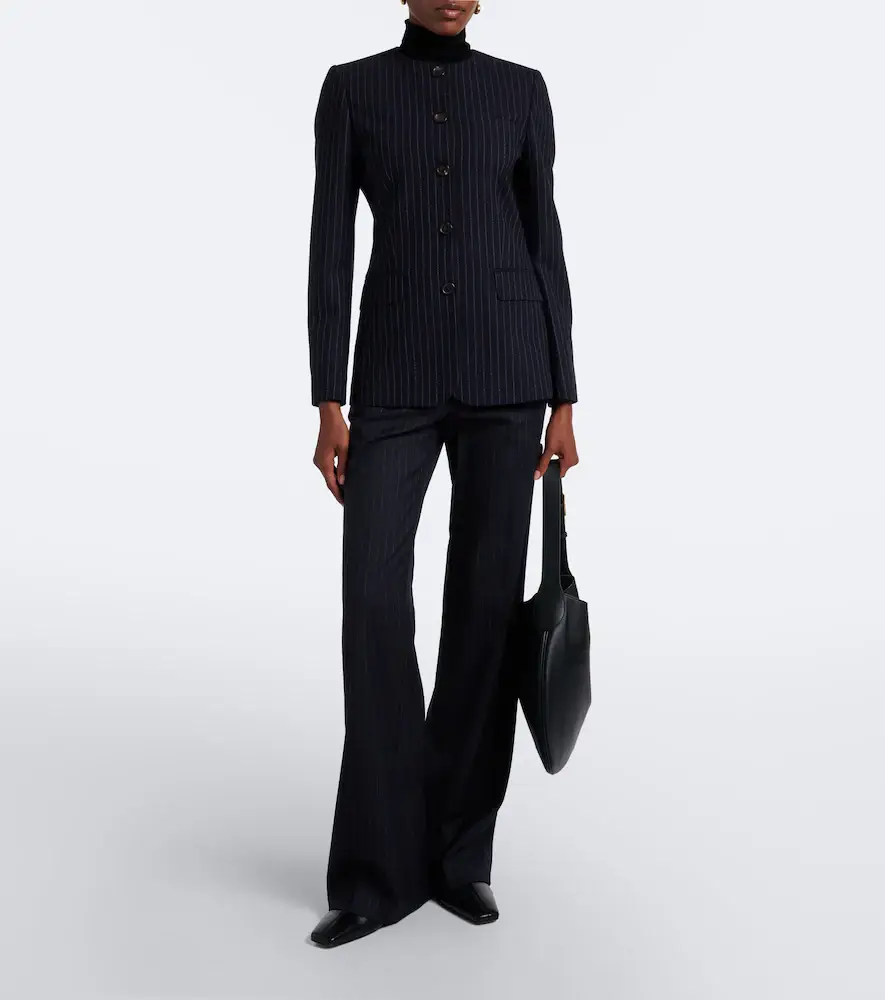 Nili Lotan Bethany pinstriped wool flared pants | Thumbnail 2