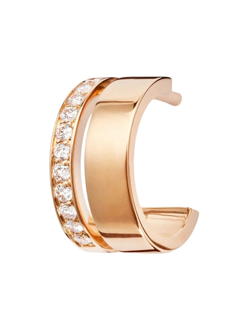 Berbere 18kt rose gold single hoop earring with diamonds Berbere 18kt rose gold single hoop earring with diamonds
