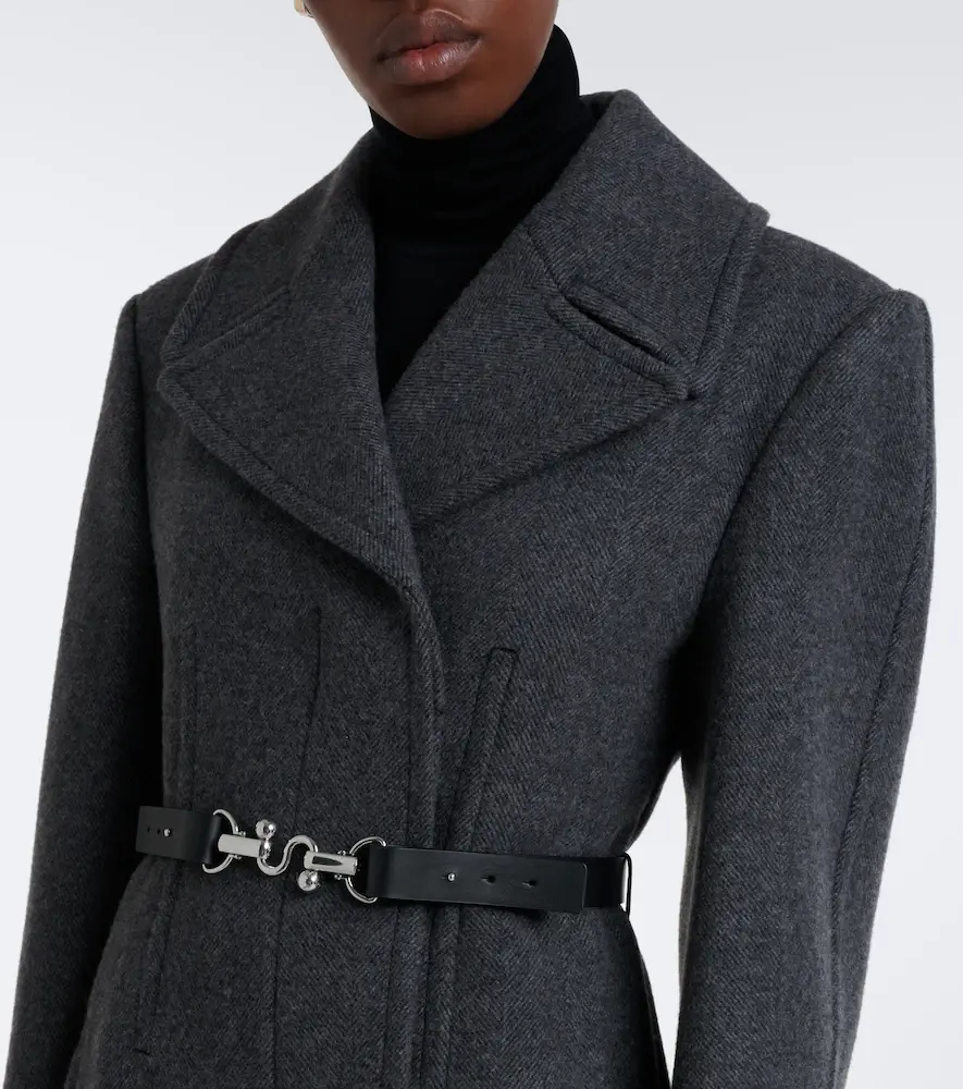 Sportmax Belted herringbone virgin wool coat | Thumbnail 7 Sportmax Belted herringbone virgin wool coat | Thumbnail 7