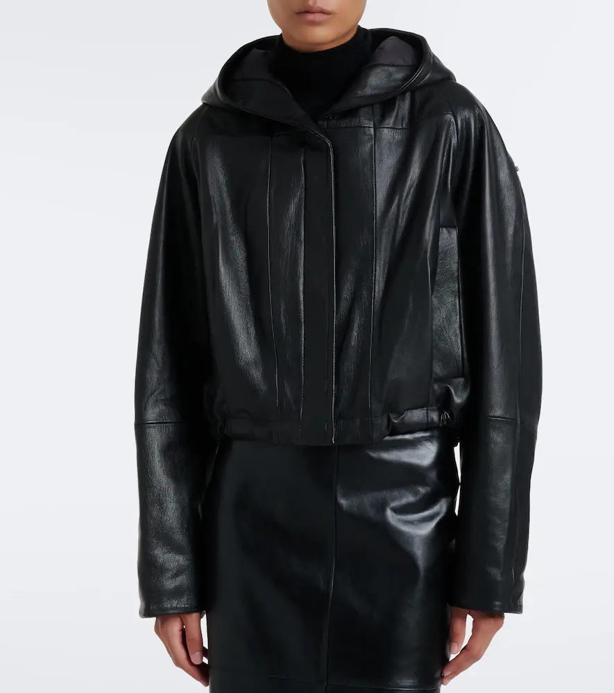 Sportmax Hooded leather jacket | Thumbnail 2 Sportmax Hooded leather jacket | Thumbnail 2