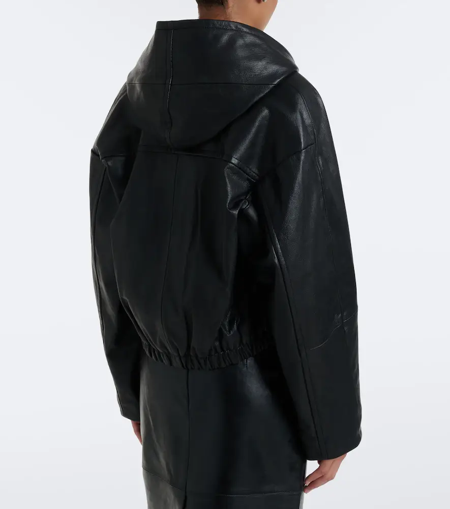 Sportmax Hooded leather jacket | Thumbnail 6 Sportmax Hooded leather jacket | Thumbnail 6