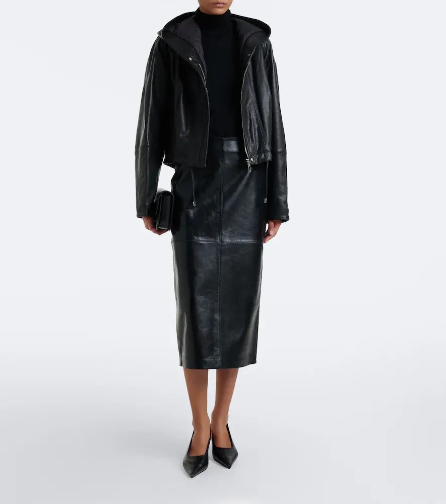 Sportmax Hooded leather jacket | Thumbnail 7 Sportmax Hooded leather jacket | Thumbnail 7
