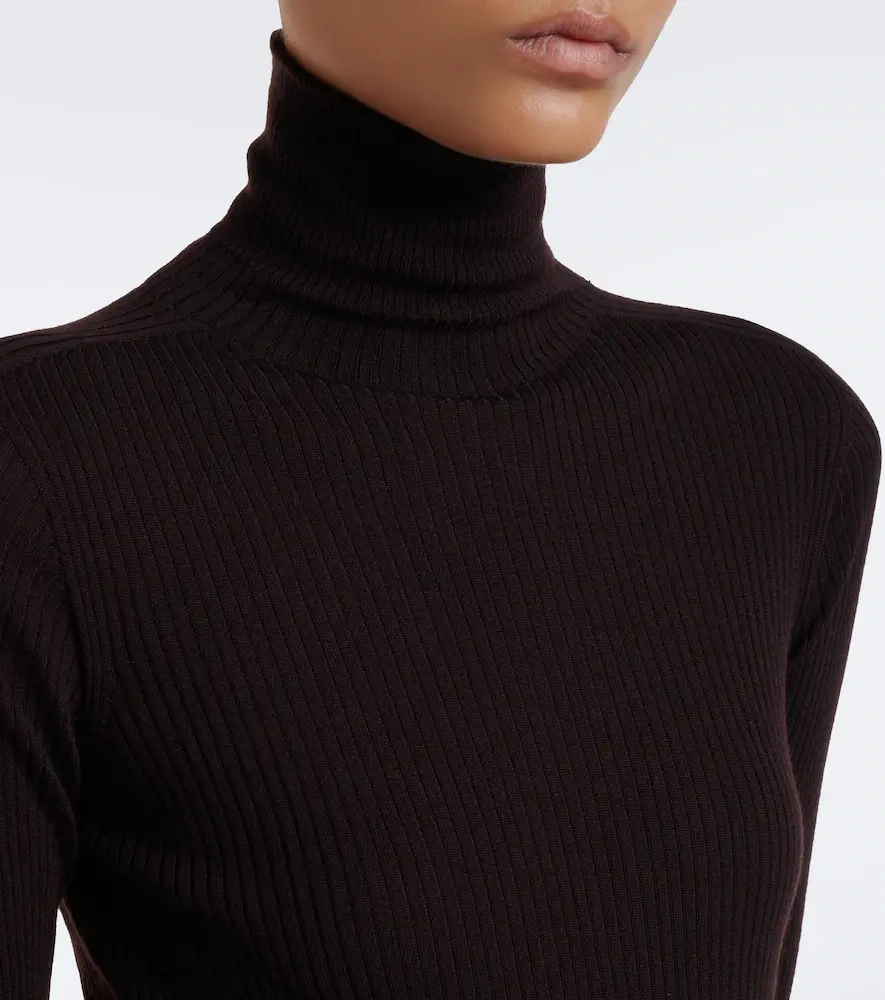 Sportmax Ribbed-knit virgin wool turtleneck sweater | Thumbnail 2 Sportmax Ribbed-knit virgin wool turtleneck sweater | Thumbnail 2