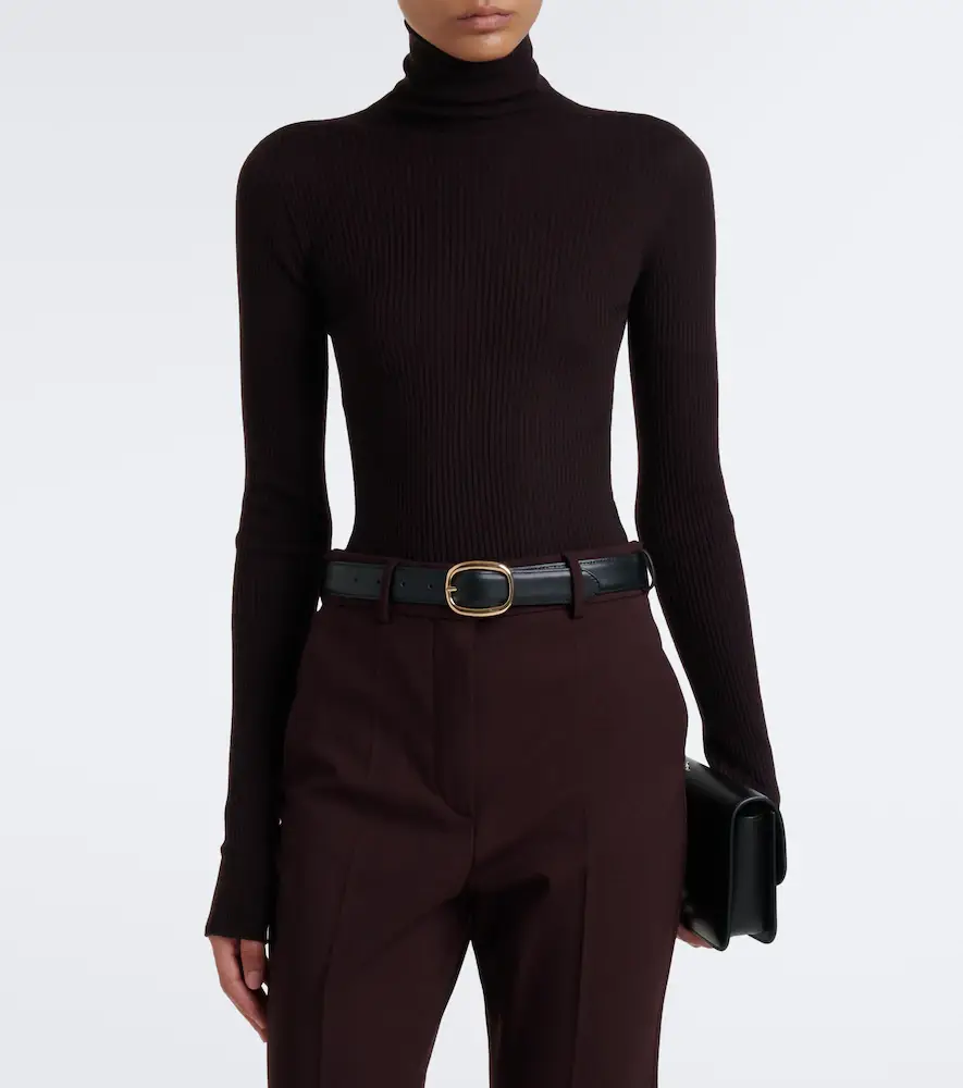 Sportmax Ribbed-knit virgin wool turtleneck sweater | Thumbnail 4 Sportmax Ribbed-knit virgin wool turtleneck sweater | Thumbnail 4