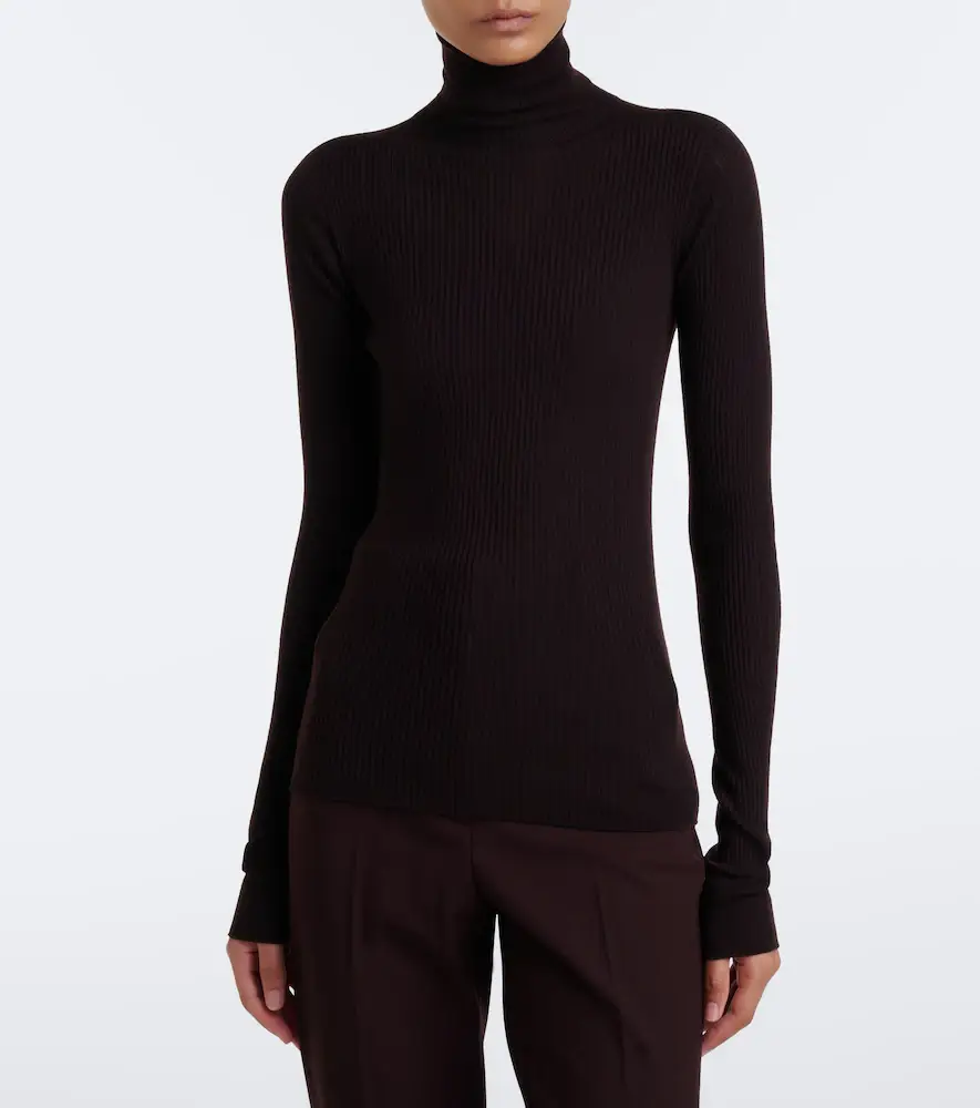 Sportmax Ribbed-knit virgin wool turtleneck sweater | Thumbnail 7 Sportmax Ribbed-knit virgin wool turtleneck sweater | Thumbnail 7