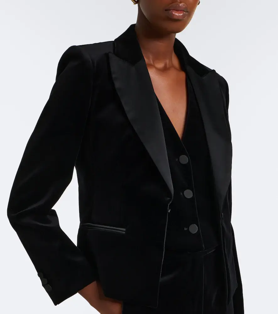 Max Mara Elegante cotton velvet blazer | Thumbnail 3 Max Mara Elegante cotton velvet blazer | Thumbnail 3