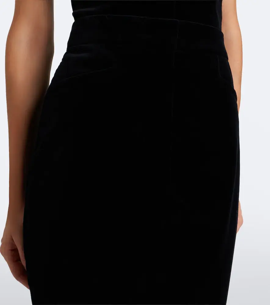 Max Mara Elegante cotton velvet pencil skirt | Thumbnail 6 Max Mara Elegante cotton velvet pencil skirt | Thumbnail 6