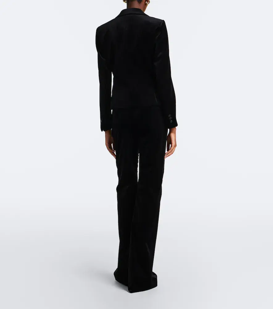 Max Mara Elegante cotton velvet straight pants | Thumbnail 3 Max Mara Elegante cotton velvet straight pants | Thumbnail 3