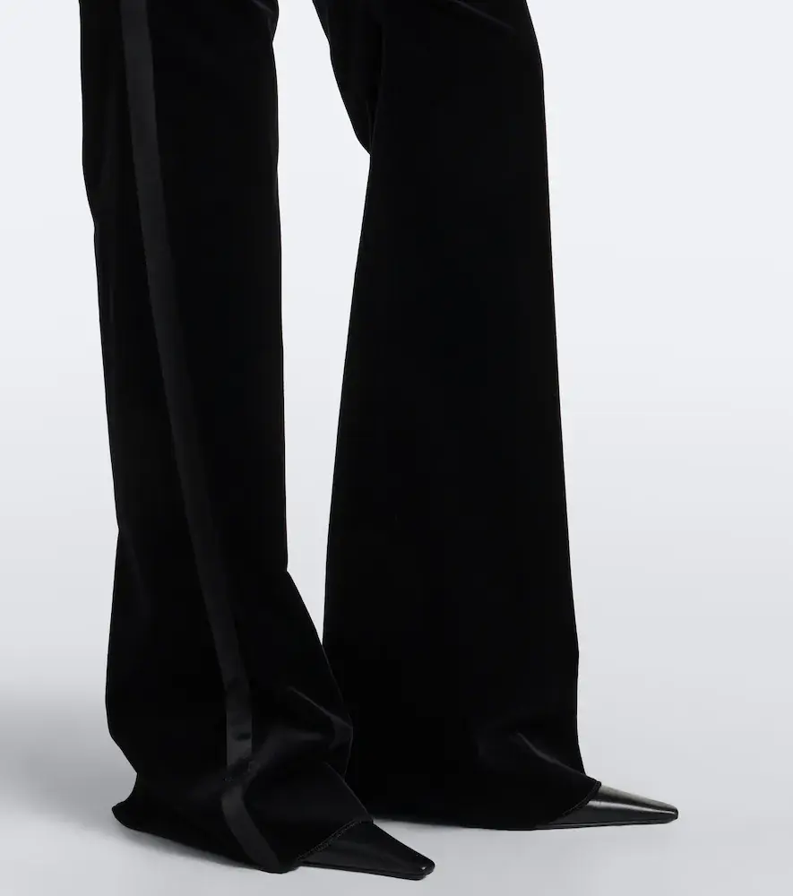 Max Mara Elegante cotton velvet straight pants | Thumbnail 5 Max Mara Elegante cotton velvet straight pants | Thumbnail 5