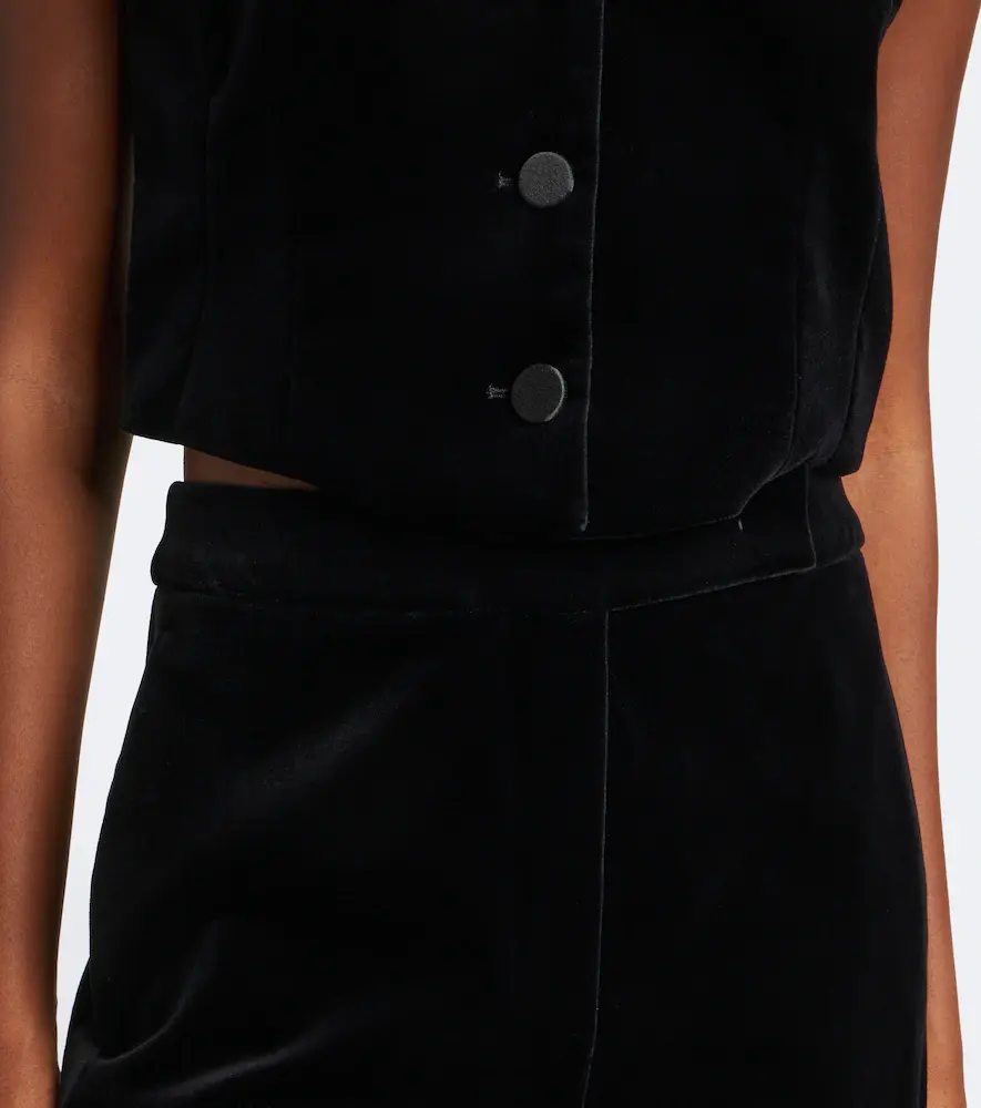Max Mara Elegante cotton velvet straight pants | Thumbnail 6 Max Mara Elegante cotton velvet straight pants | Thumbnail 6