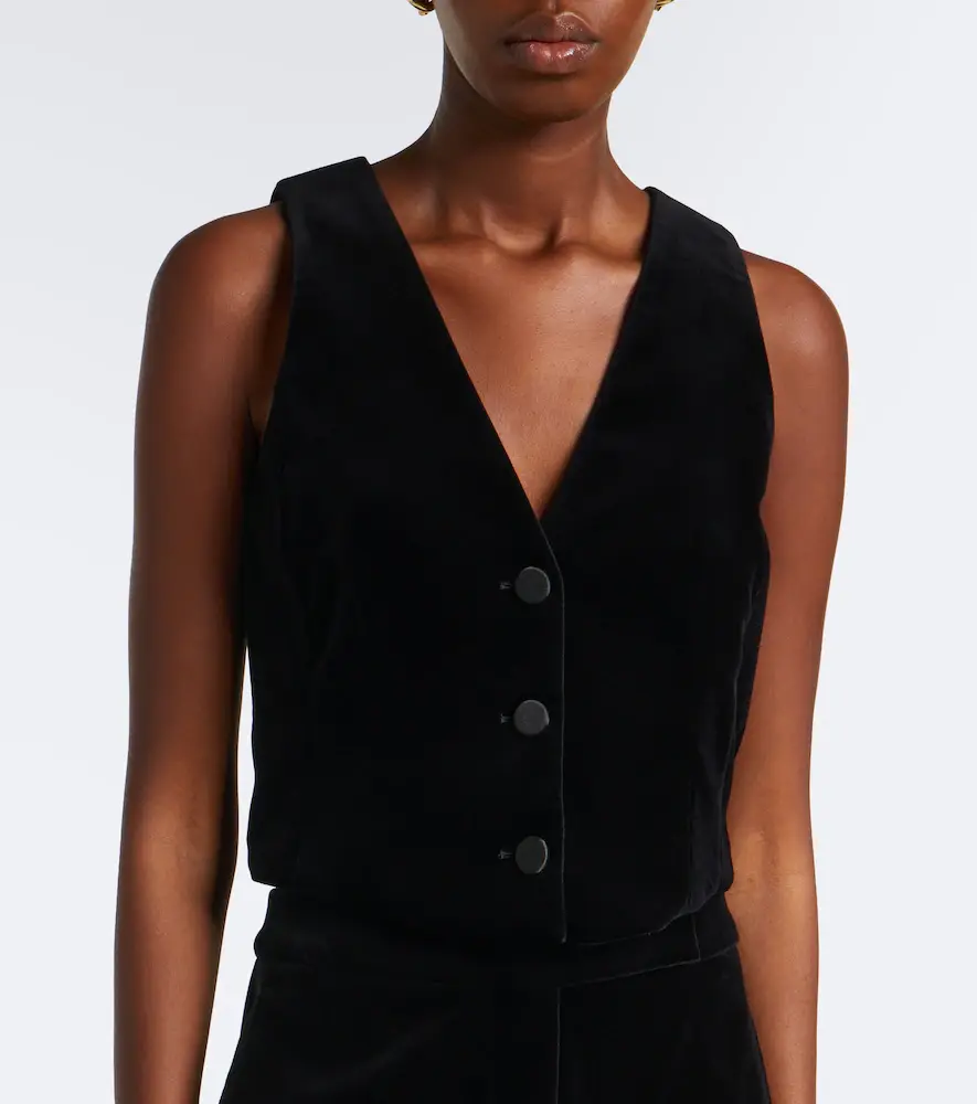 Max Mara Elegante cotton velvet vest | Thumbnail 2 Max Mara Elegante cotton velvet vest | Thumbnail 2