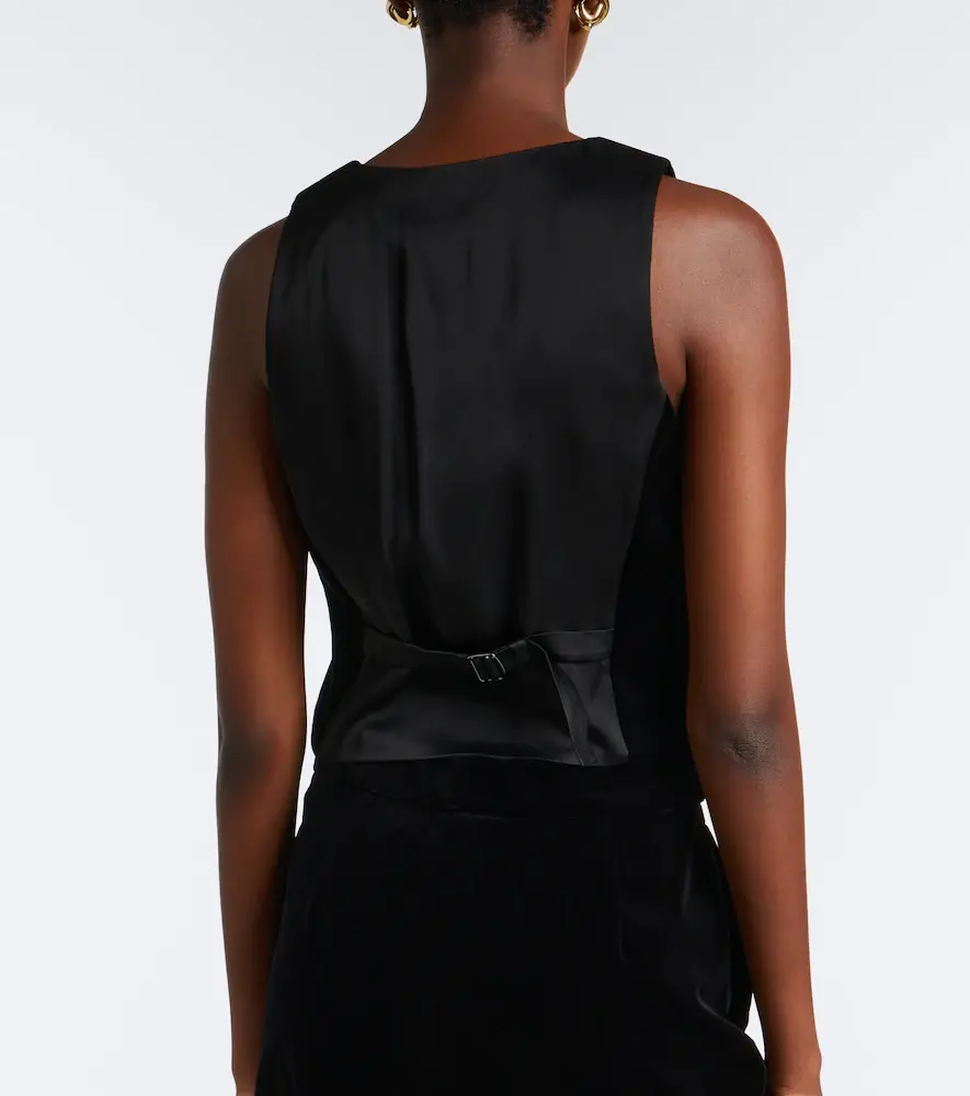 Max Mara Elegante cotton velvet vest | Thumbnail 5 Max Mara Elegante cotton velvet vest | Thumbnail 5