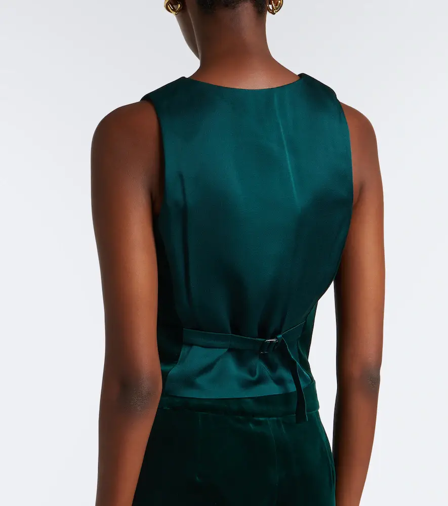 Max Mara Elegante cotton velvet vest | Thumbnail 5 Max Mara Elegante cotton velvet vest | Thumbnail 5