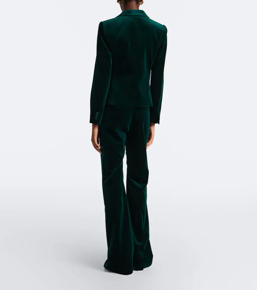 Max Mara Elegante cotton velvet straight pants | Thumbnail 2 Max Mara Elegante cotton velvet straight pants | Thumbnail 2