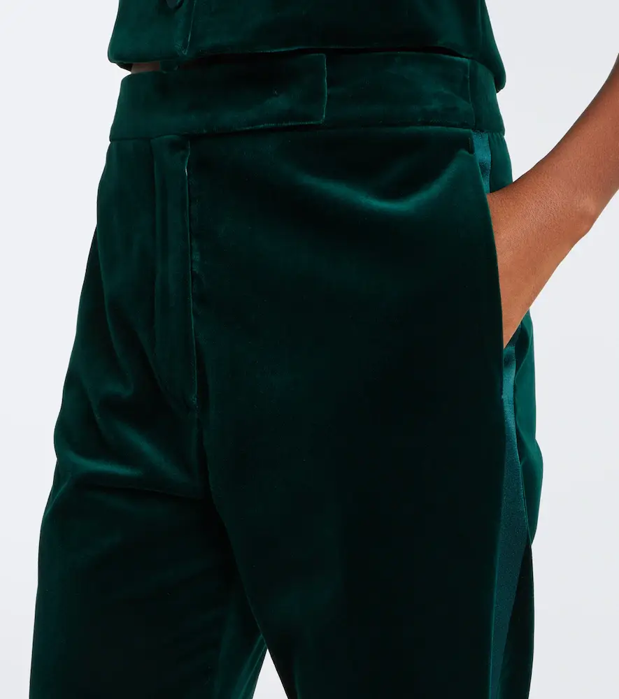 Max Mara Elegante cotton velvet straight pants | Thumbnail 3 Max Mara Elegante cotton velvet straight pants | Thumbnail 3