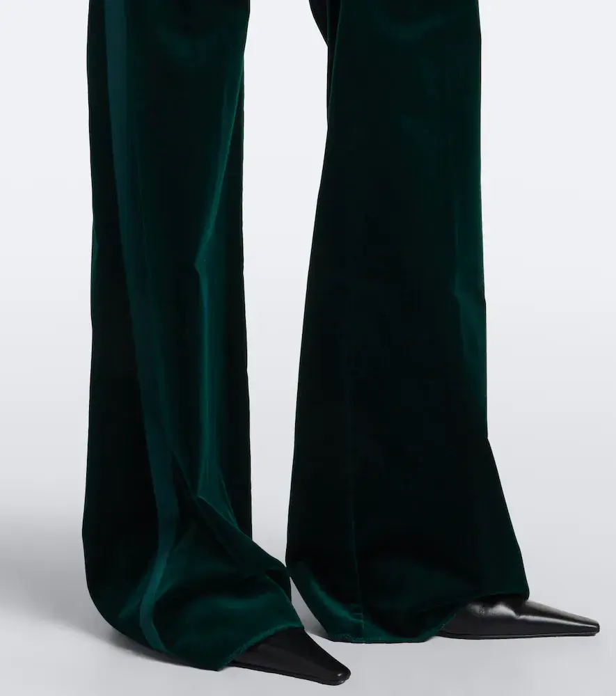 Max Mara Elegante cotton velvet straight pants | Thumbnail 4 Max Mara Elegante cotton velvet straight pants | Thumbnail 4