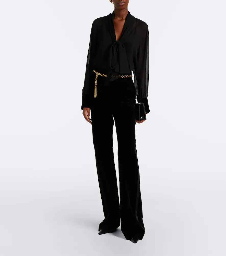 Max Mara Elegante tie-neck silk blouse | Thumbnail 6 Max Mara Elegante tie-neck silk blouse | Thumbnail 6