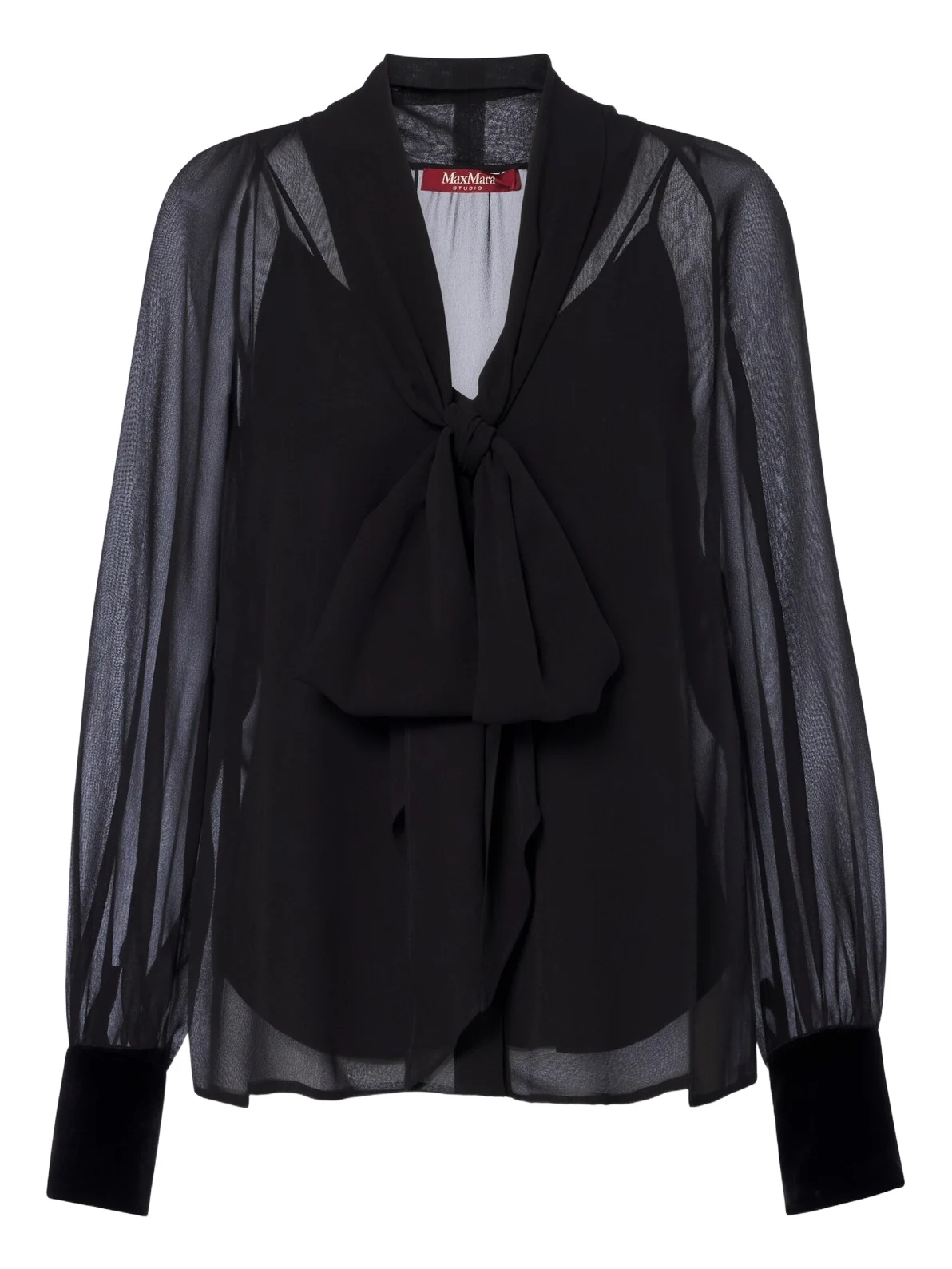 Elegante tie-neck silk blouse Elegante tie-neck silk blouse