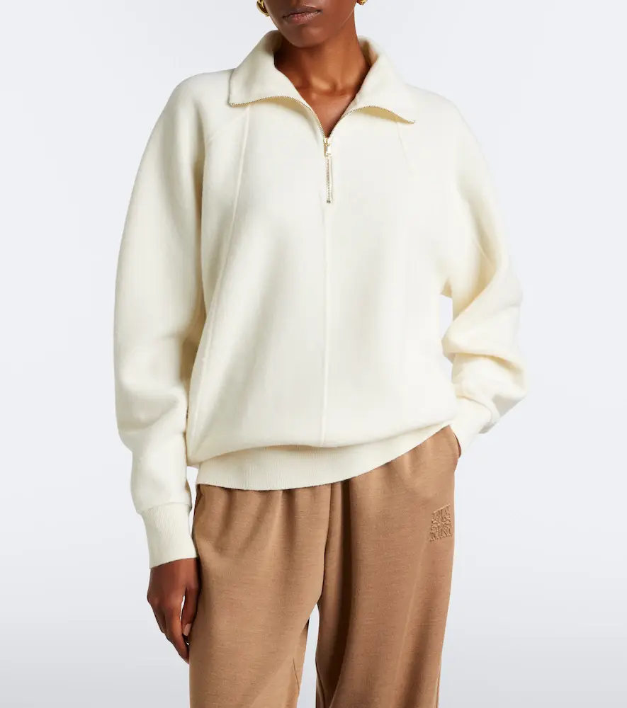 Max Mara Wool and cashmere-blend half-zip sweater | Thumbnail 4 Max Mara Wool and cashmere-blend half-zip sweater | Thumbnail 4