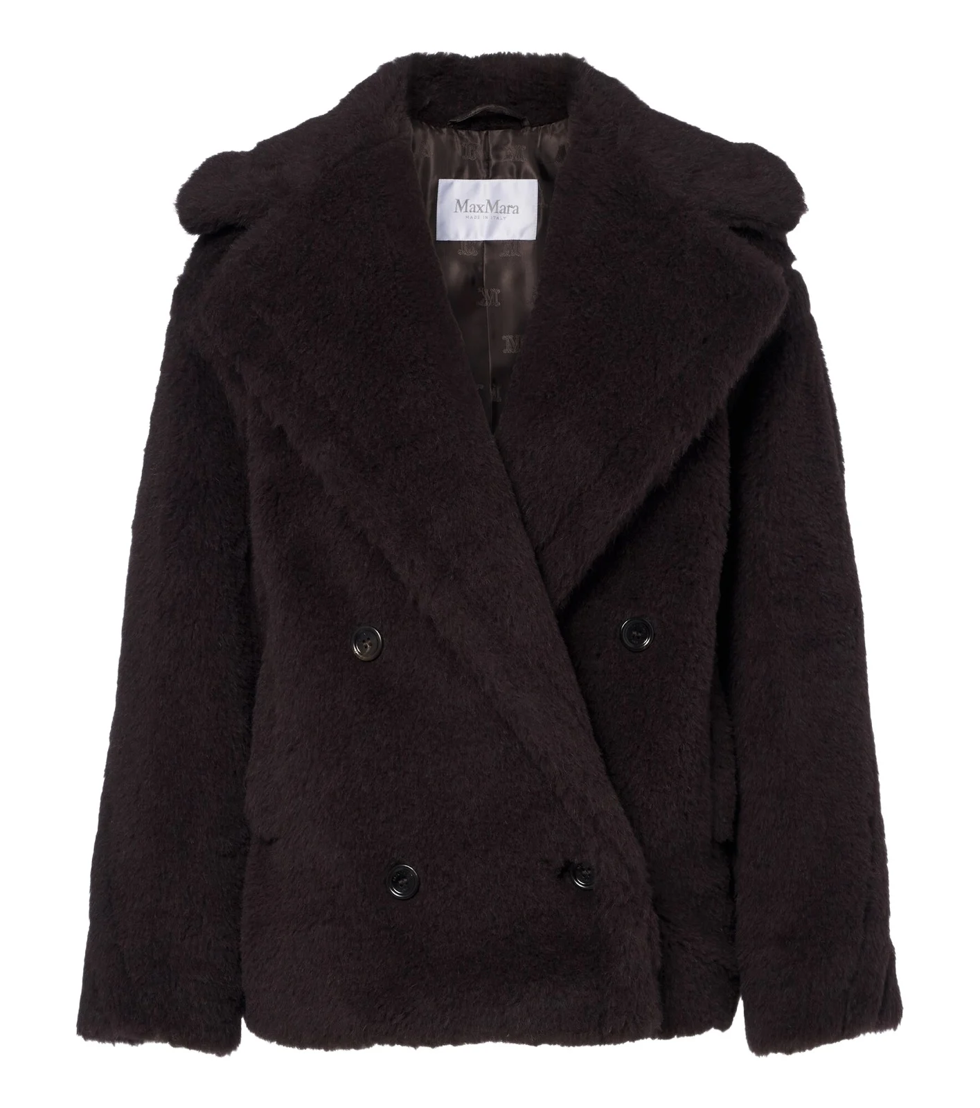 Alpaca, wool, and silk peacoat Alpaca, wool, and silk peacoat