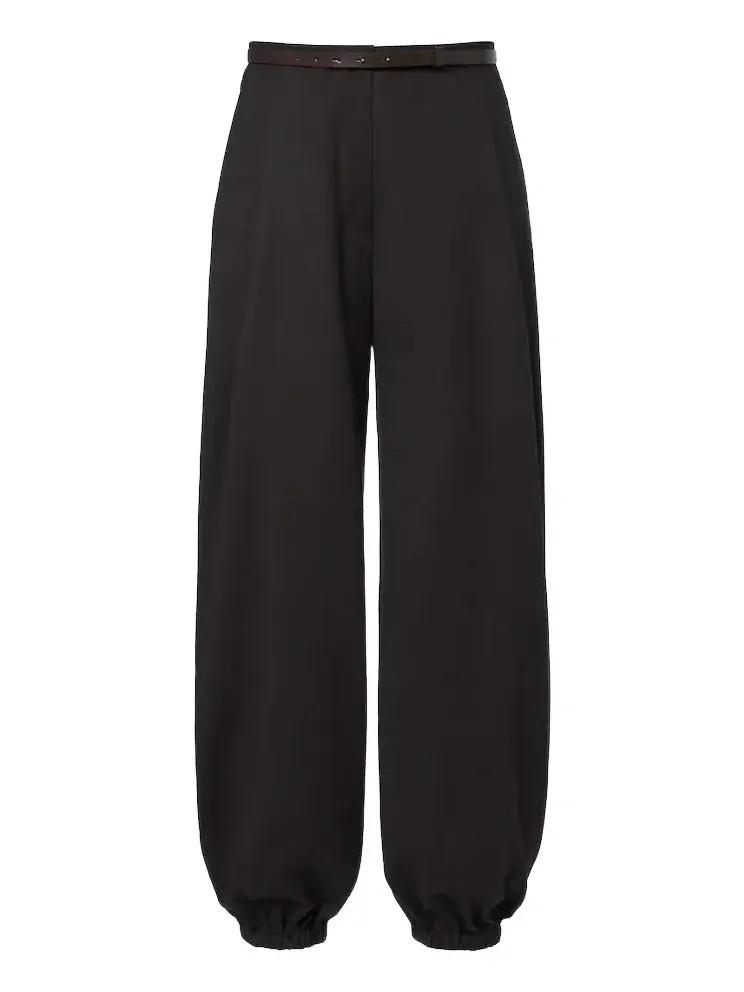 Belted wool-blend wide-leg pants Belted wool-blend wide-leg pants