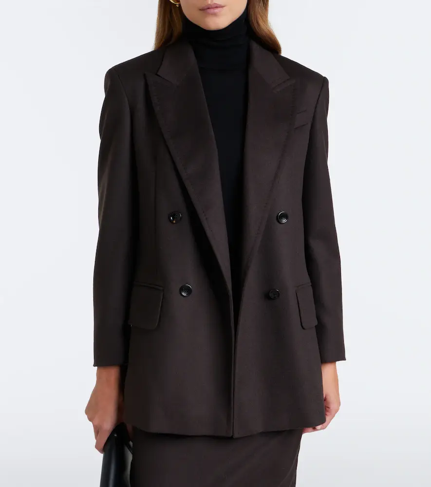 Max Mara Double-breasted camel hair blazer | Thumbnail 4