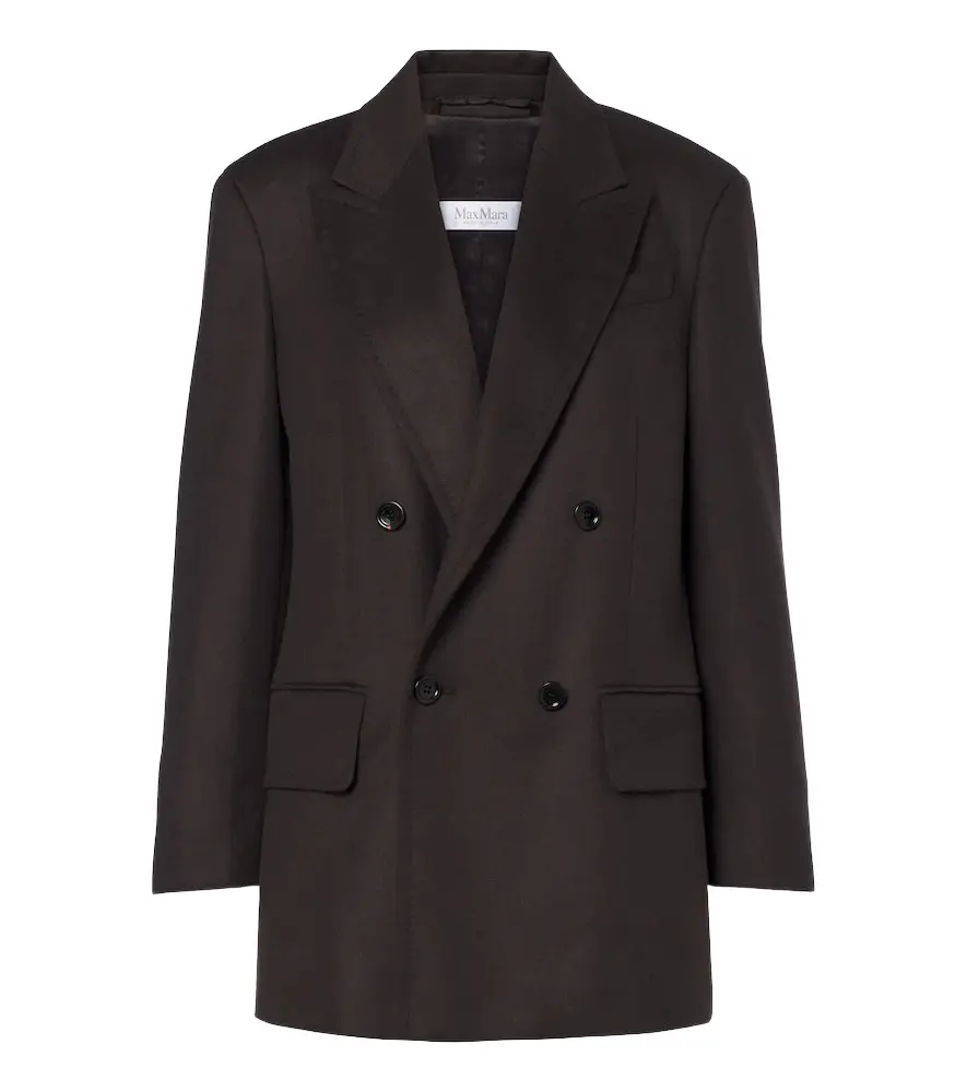 Max Mara Double-breasted camel hair blazer