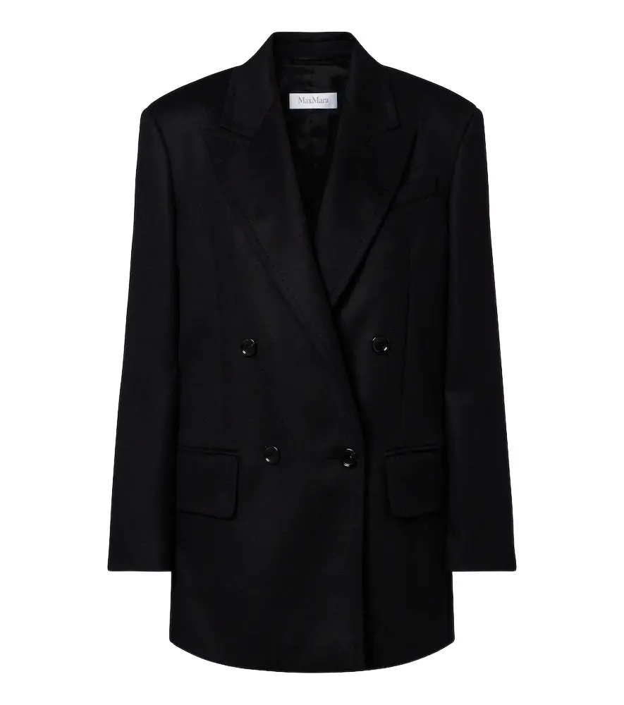 Max Mara Double-breasted camel hair blazer