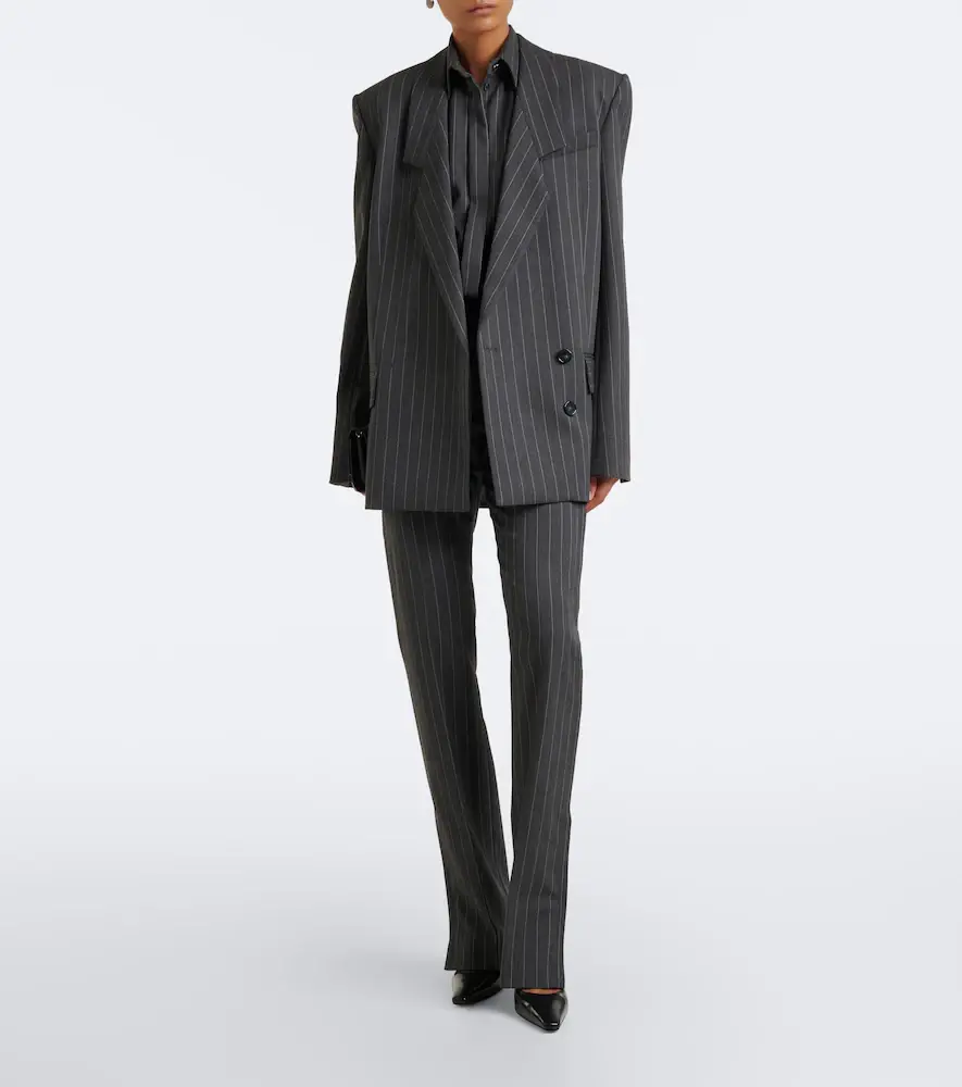 Sportmax Pinstriped wool-blend flared pants | Thumbnail 2