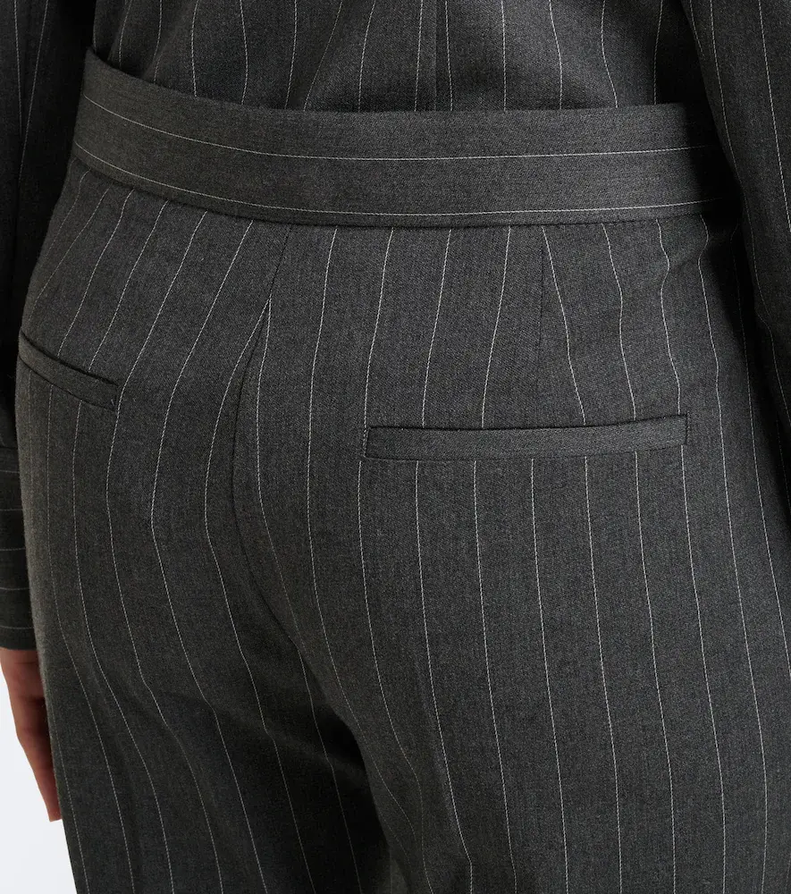 Sportmax Pinstriped wool-blend flared pants | Thumbnail 4