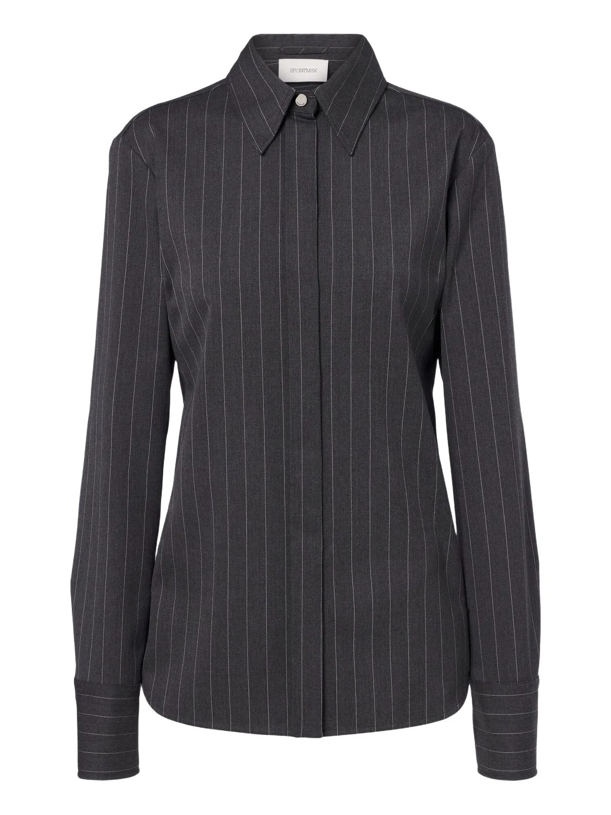 Sportmax Pinstriped wool-blend shirt
