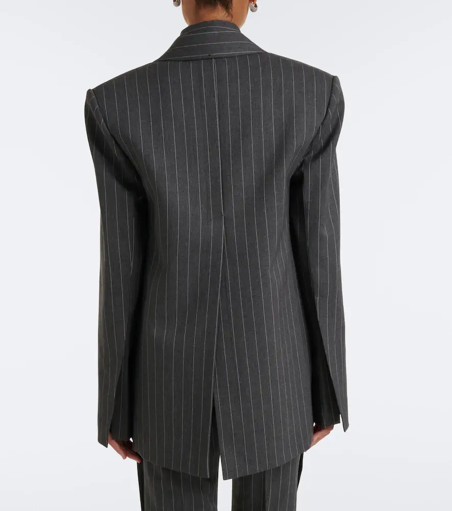 Sportmax Oversized pinstriped wool-blend blazer | Thumbnail 6