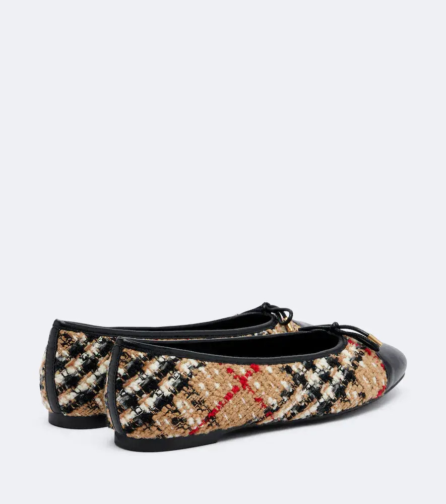 Burberry Check bouclé ballet flats | Thumbnail 2 Burberry Check bouclé ballet flats | Thumbnail 2
