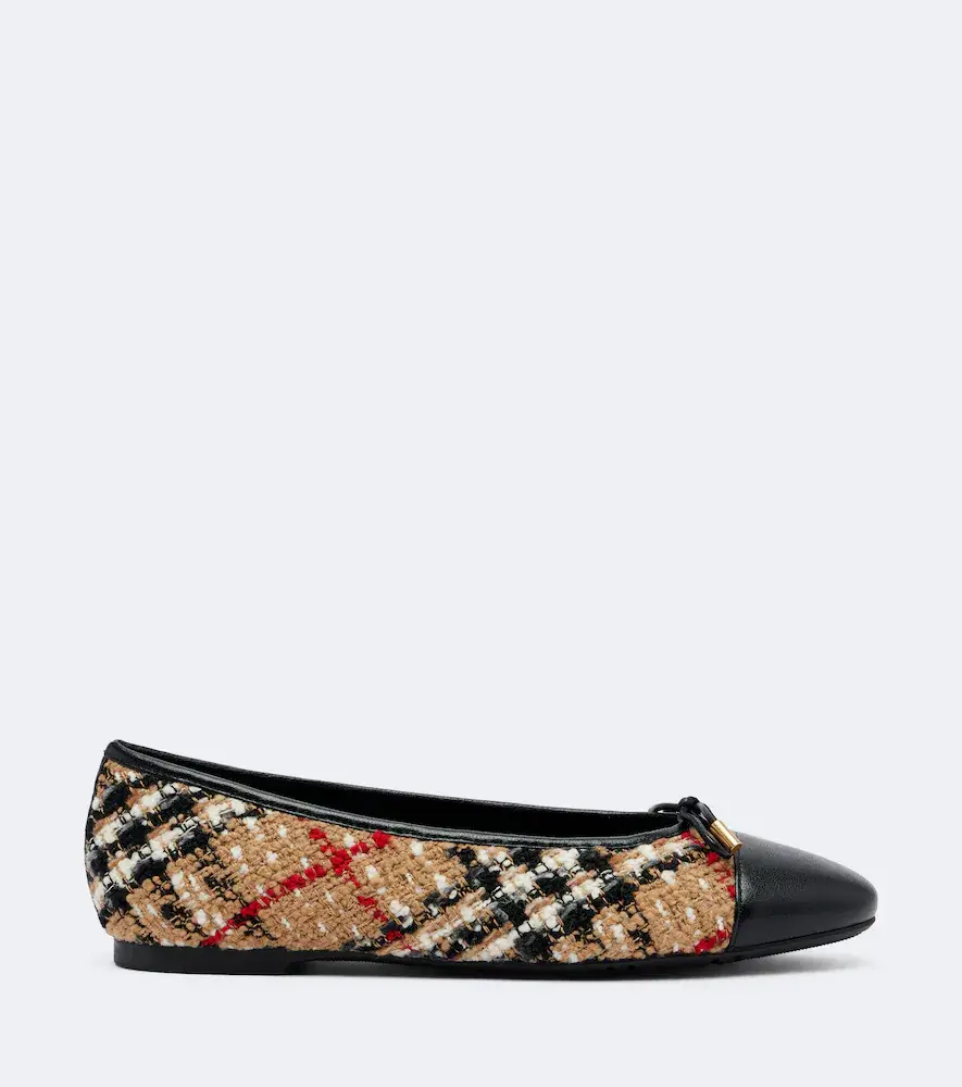 Burberry Check bouclé ballet flats | Thumbnail 3 Burberry Check bouclé ballet flats | Thumbnail 3
